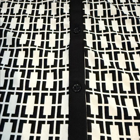 Anne Klein Black and cream Patterned Top - Picture 6 of 6